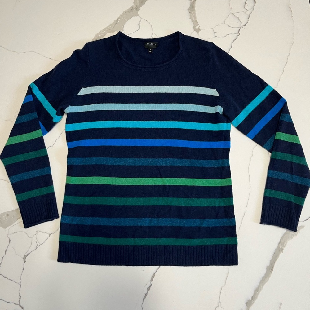 Talbots Cashmere Striped Sweater